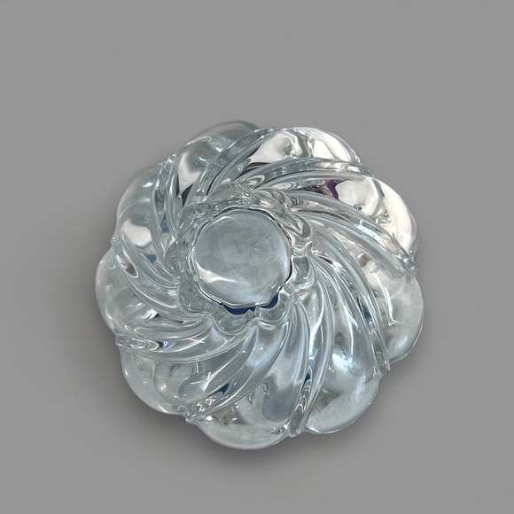 1980’s Pressed Glass Mikasa Bowl Gift Crystal Clear Glass Bowl Gift Vintage 80s - Picture 7 of 10